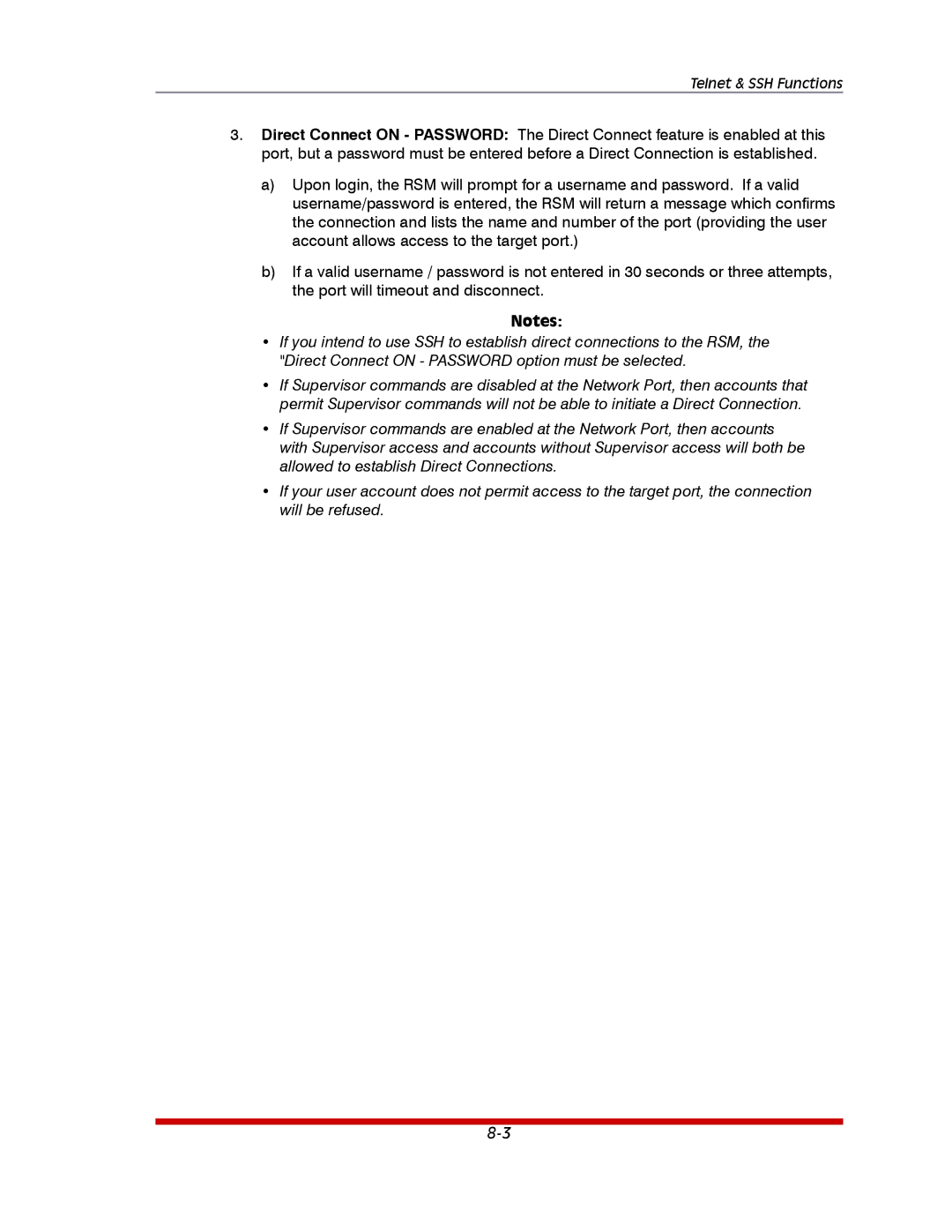 Western Telematic RSM-16DC, RSM-32DC, RSM-8 manual Telnet & SSH Functions 