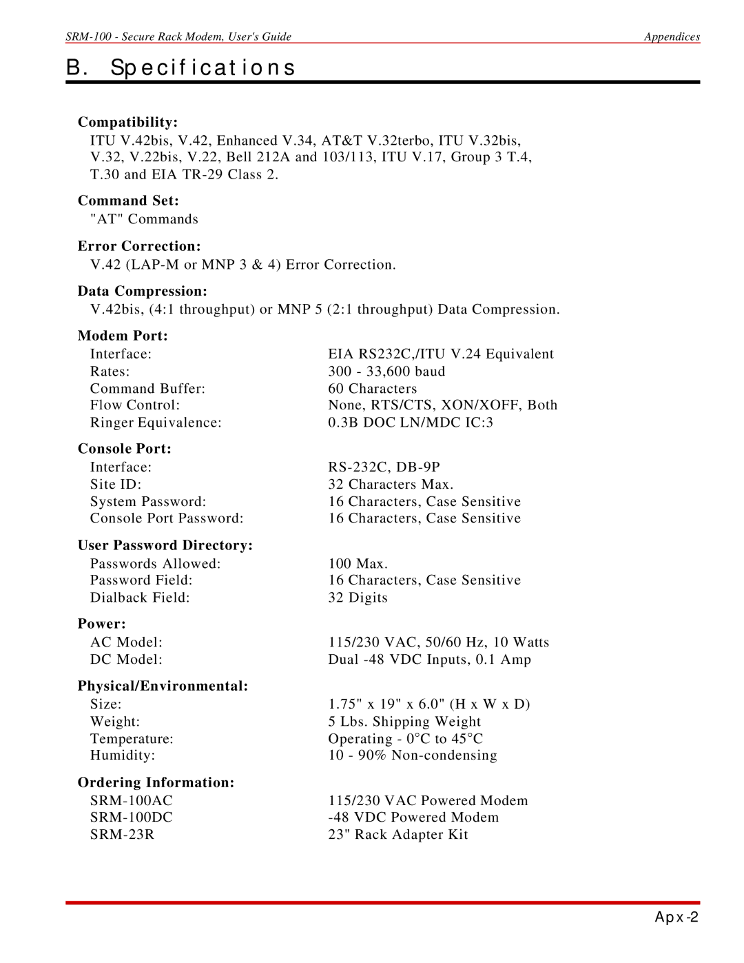 Western Telematic SRM-100 manual Specifications, Compatibility 