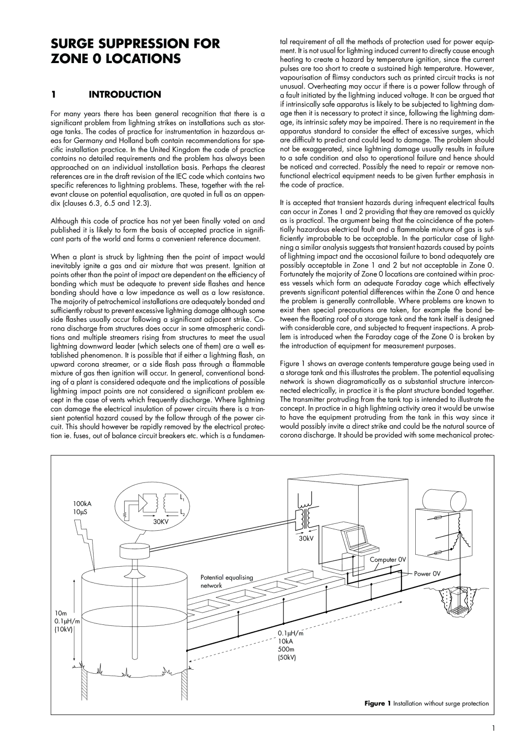 Western Telematic TAN-1005 manual Surge Suppression for Zone 0 Locations, Introduction 