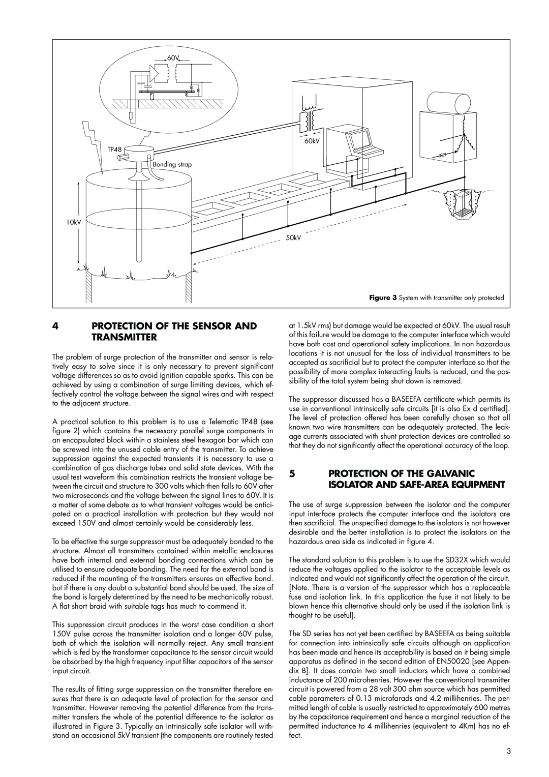 Western Telematic TAN-1005 manual Protection of the Sensor and Transmitter 