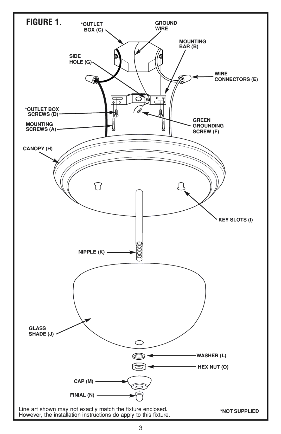 Westinghouse 1/14/04 owner manual Line art shown may not exactly match the fixture enclosed 