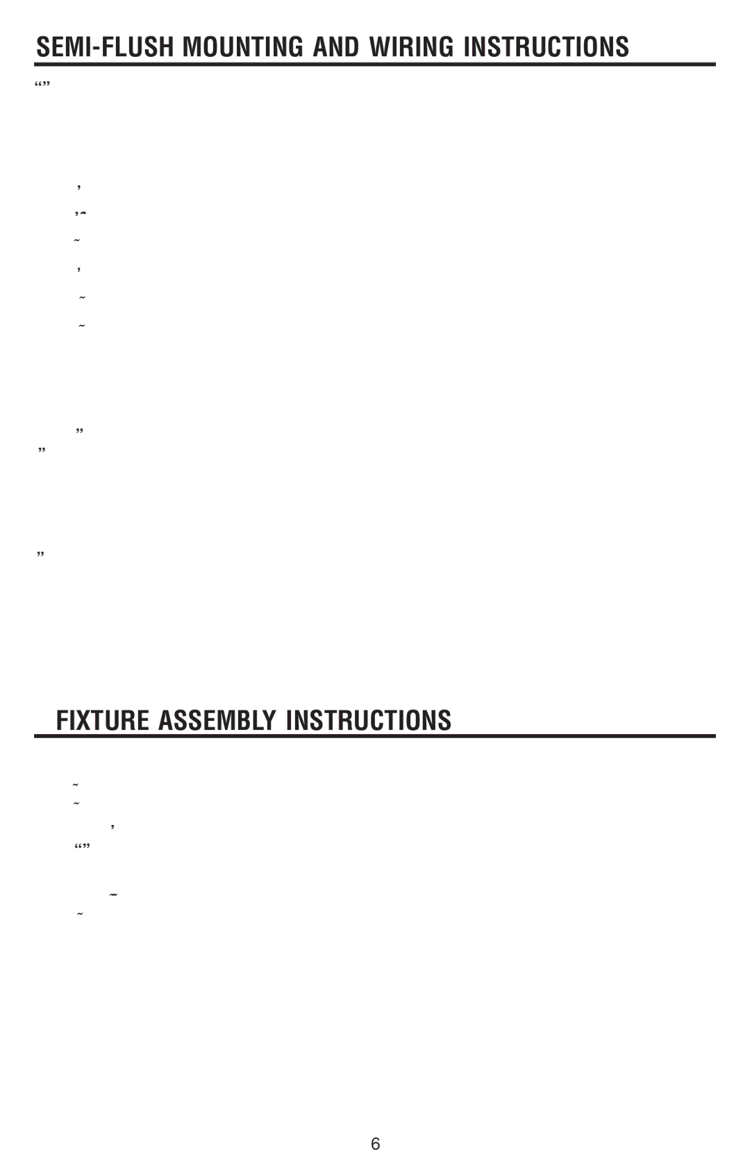 Westinghouse 120112 owner manual Semi-Flush Mounting And Wiring Instructions 