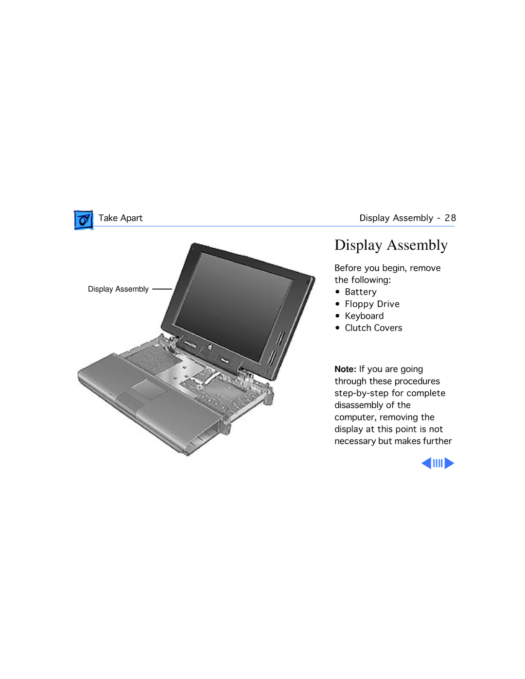 Westinghouse 190/5300 manual Display Assembly 