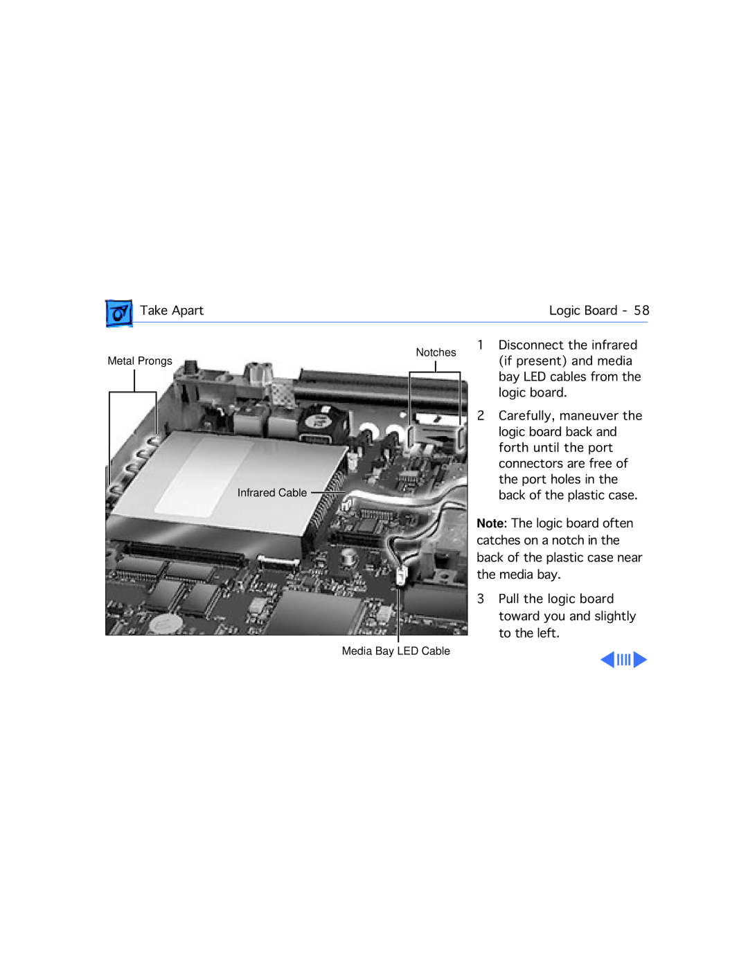 Westinghouse 190/5300 manual Take Apart Logic Board 