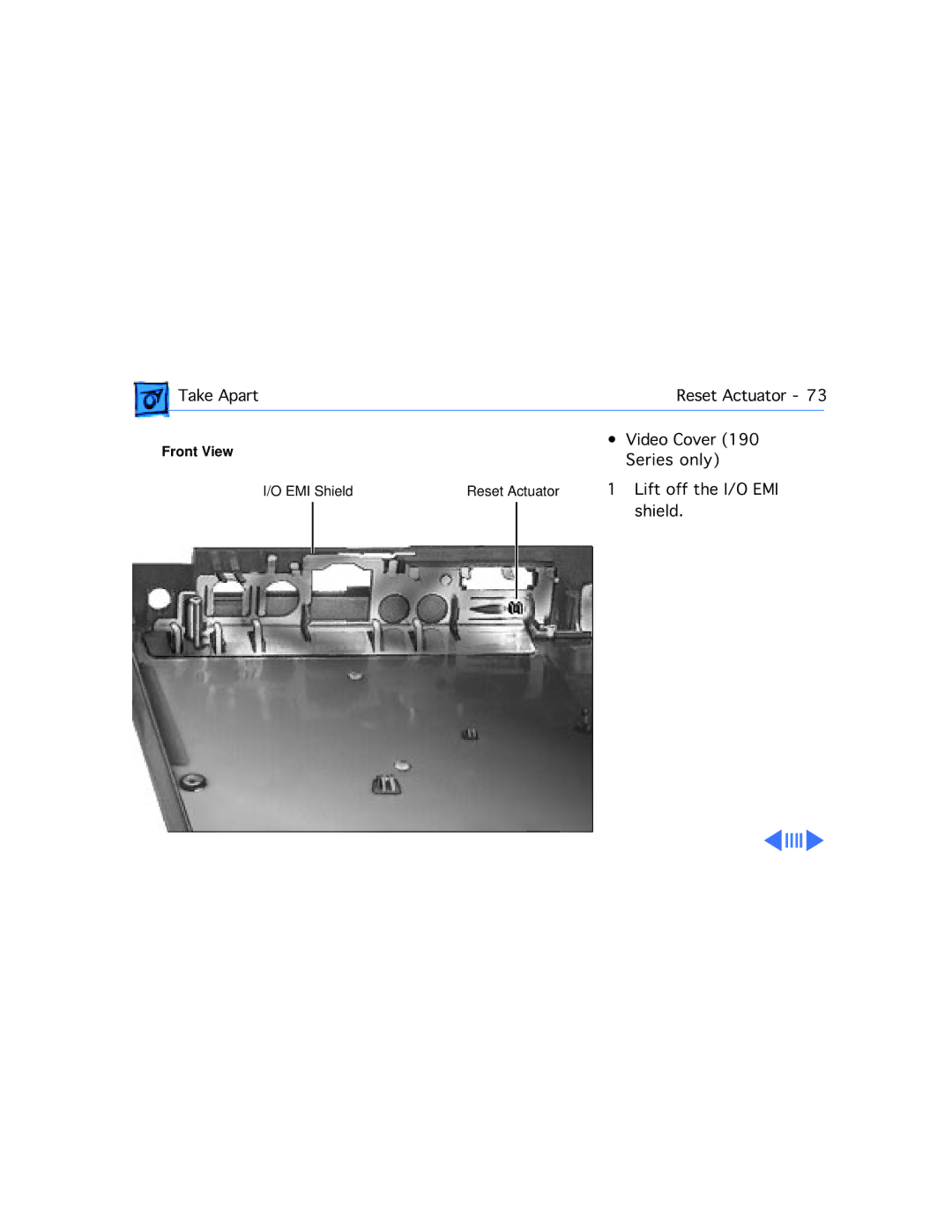 Westinghouse 190/5300 manual Take Apart Reset Actuator Video Cover 