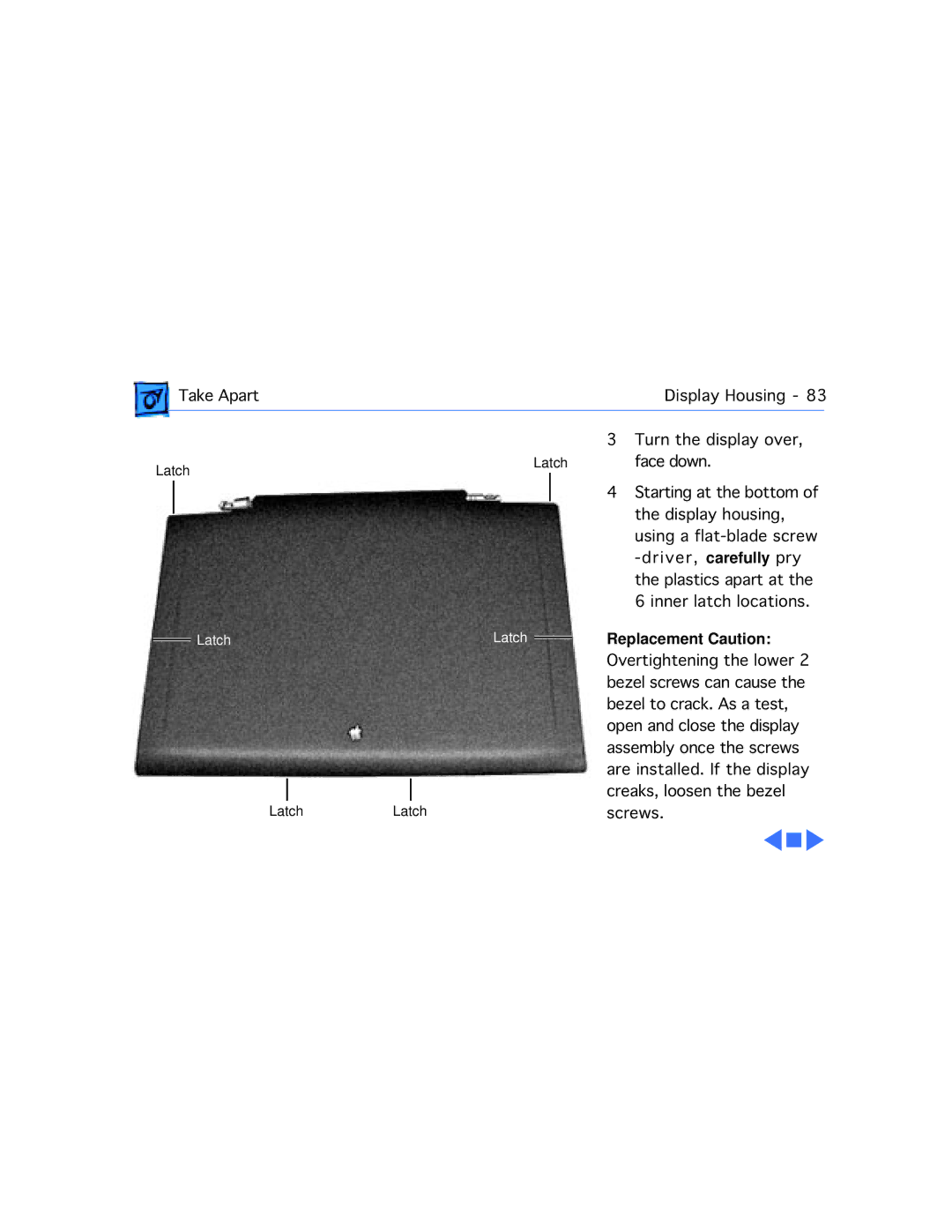 Westinghouse 190/5300 manual Take Apart Display Housing 