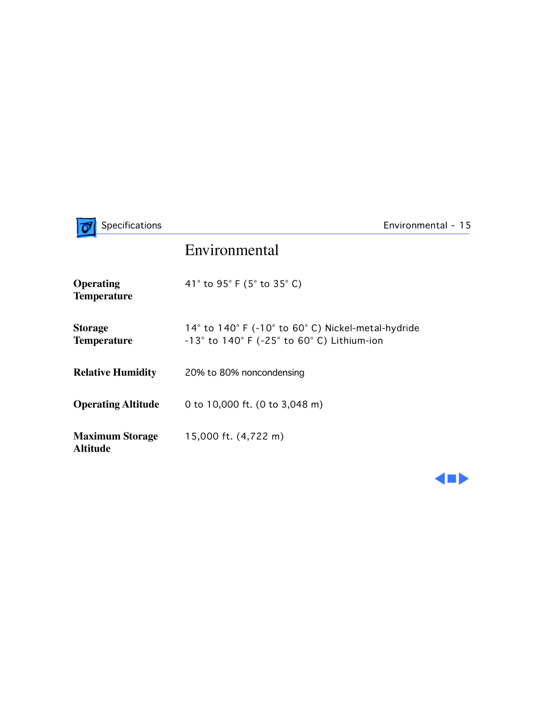 Westinghouse 190/5300 manual Environmental 