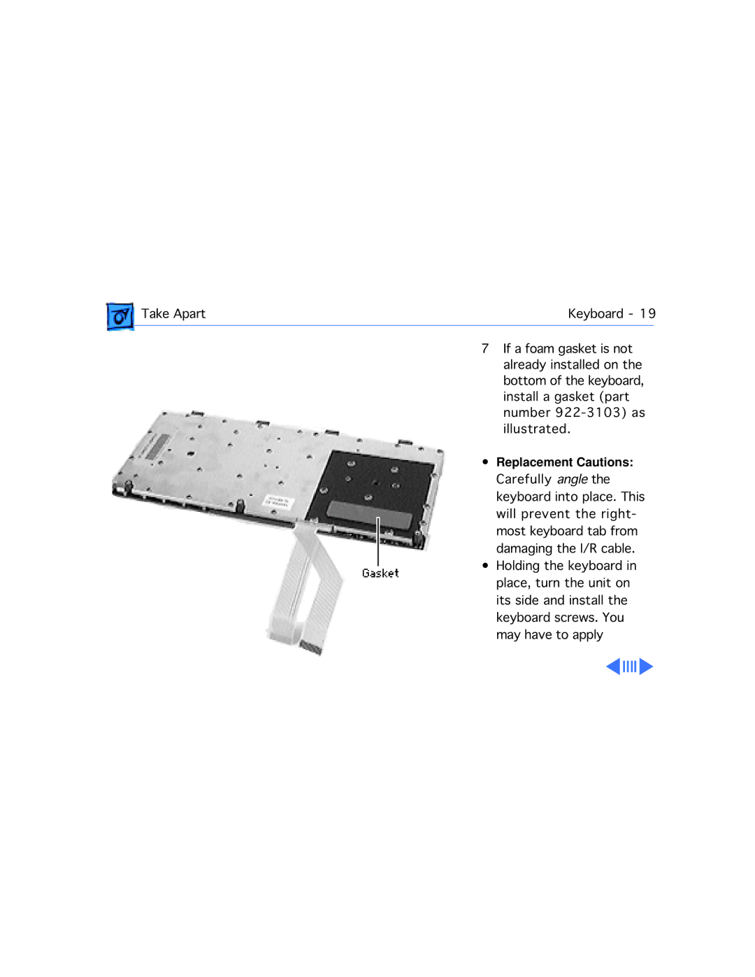 Westinghouse 190/5300 manual Replacement Cautions 