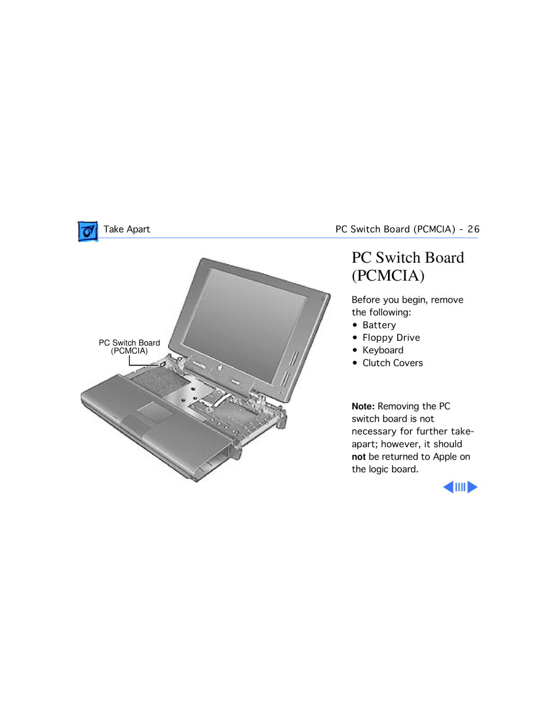 Westinghouse 190/5300 manual PC Switch Board Pcmcia 