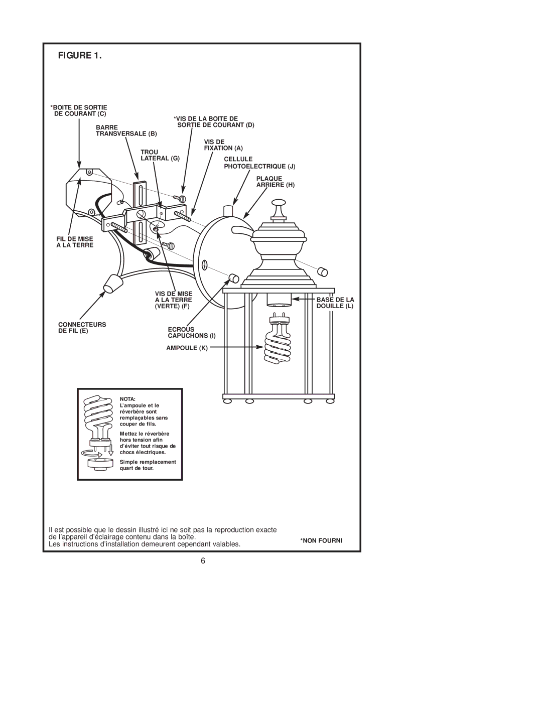 Westinghouse 36308, 36309, 36310 owner manual Les instructions d’installation demeurent cependant valables 