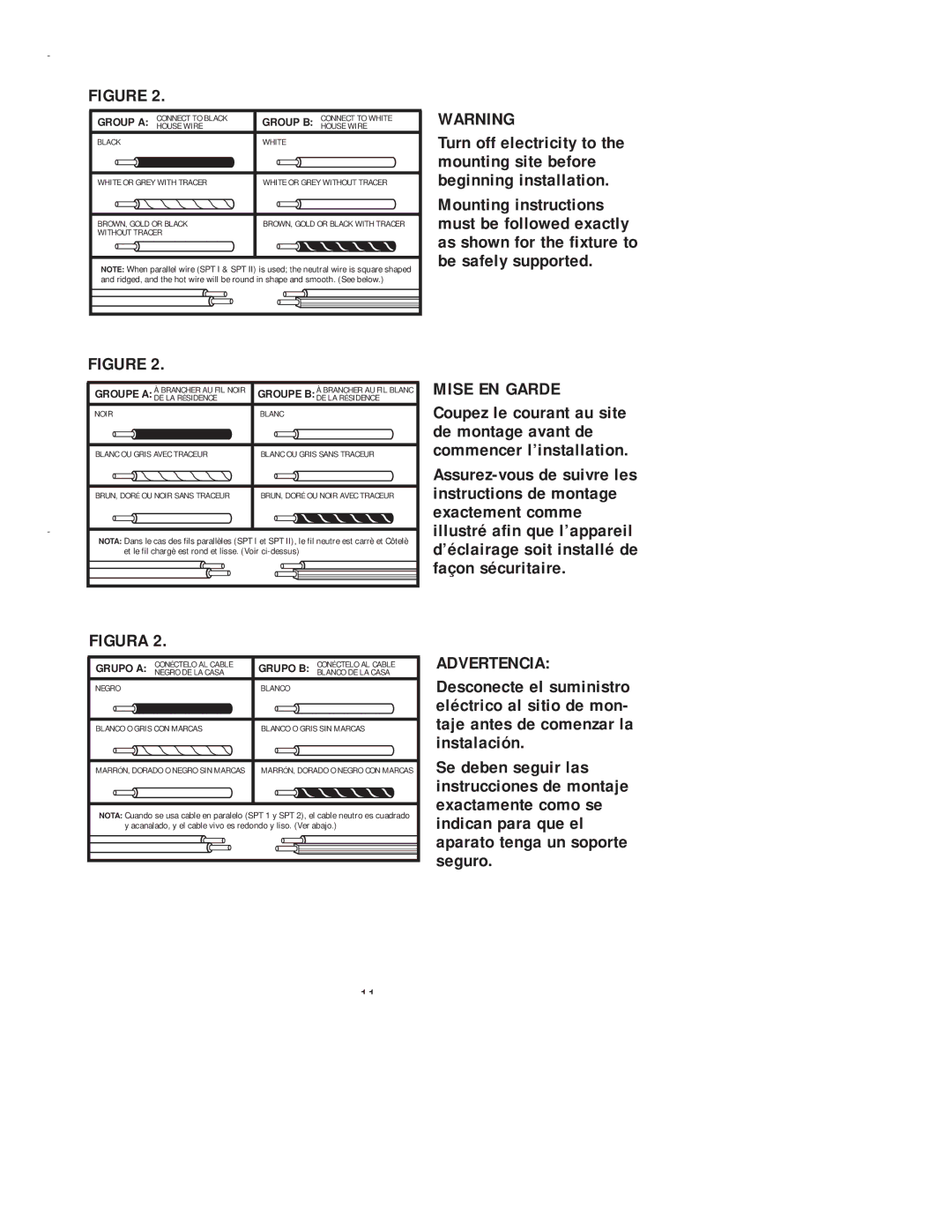 Westinghouse 43005 owner manual Mise EN Garde 