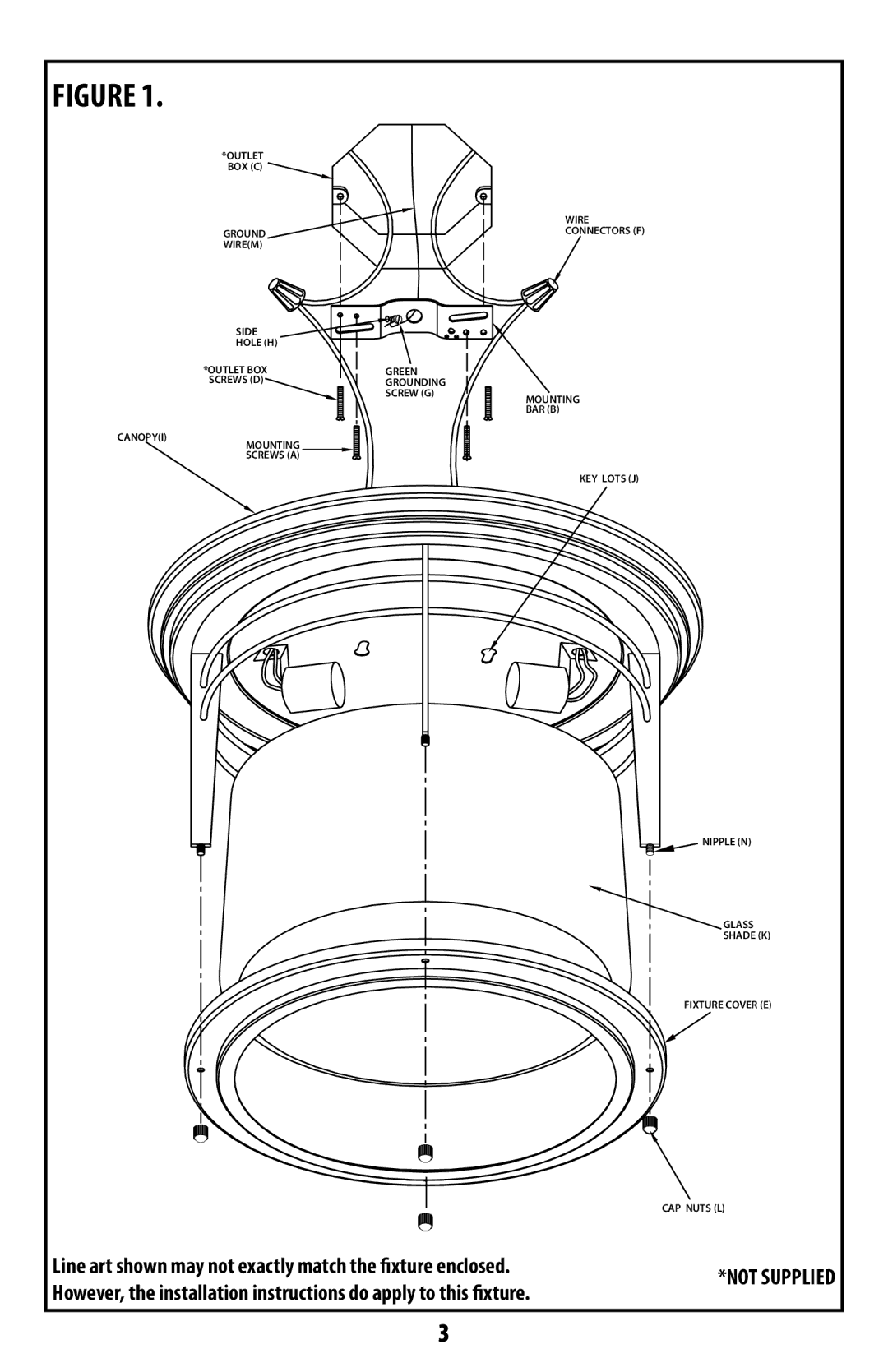 Westinghouse 71910 owner manual Line art shown may not exactly match the fixture enclosed 