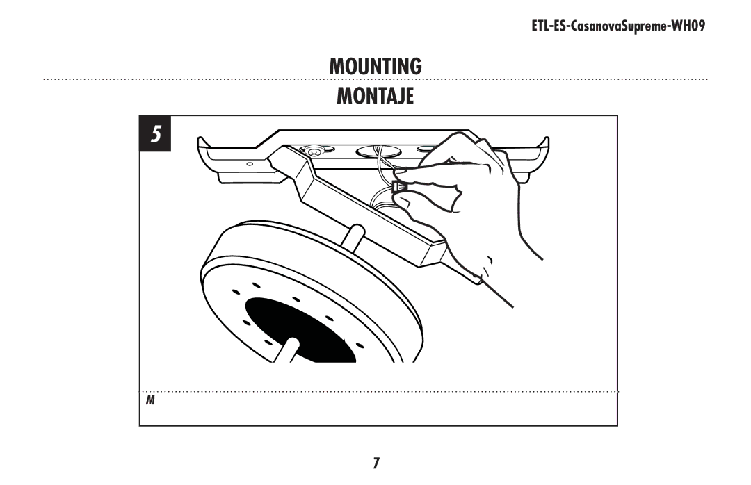 Westinghouse 78126 owner manual Mounting Montaje 