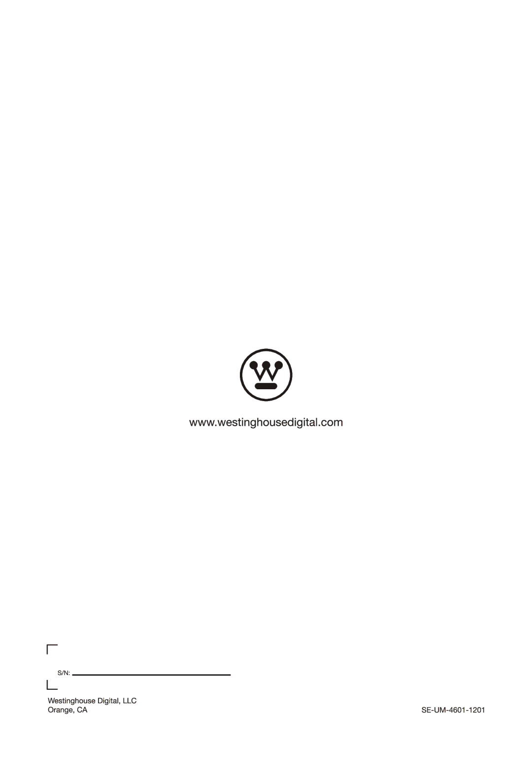 Westinghouse CW46T6DW manual 