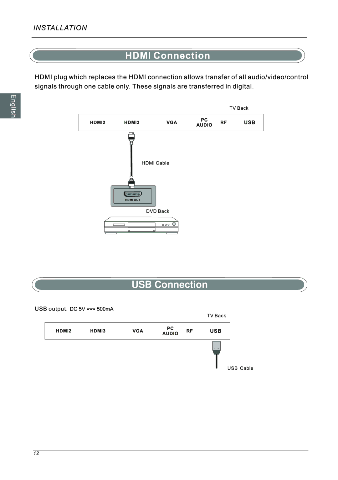 Westinghouse DWM40F, 40_ 120HZ 1080P LED HDTV manual USB Connection 