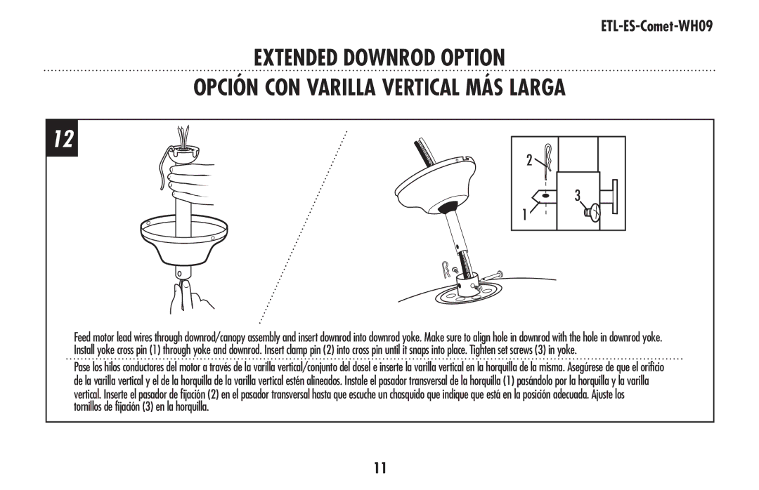 Westinghouse ETL-ES-Comet-WH09 owner manual 