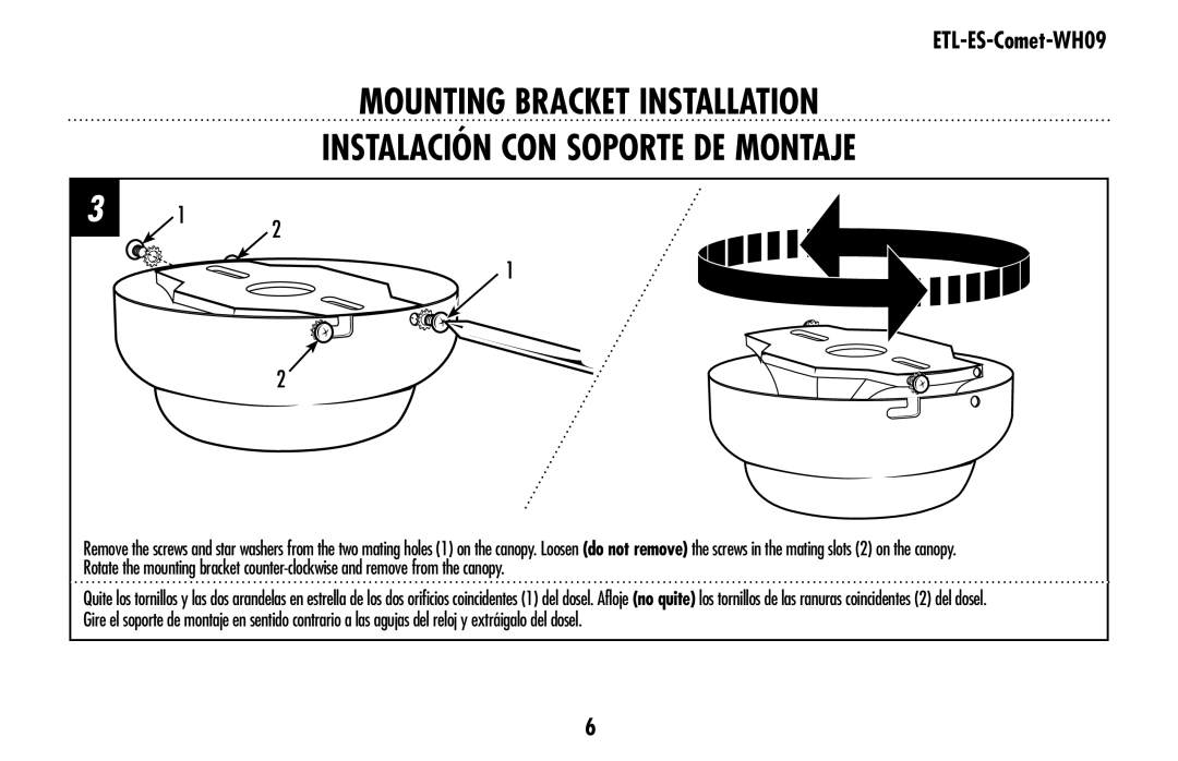 Westinghouse ETL-ES-Comet-WH09 owner manual 