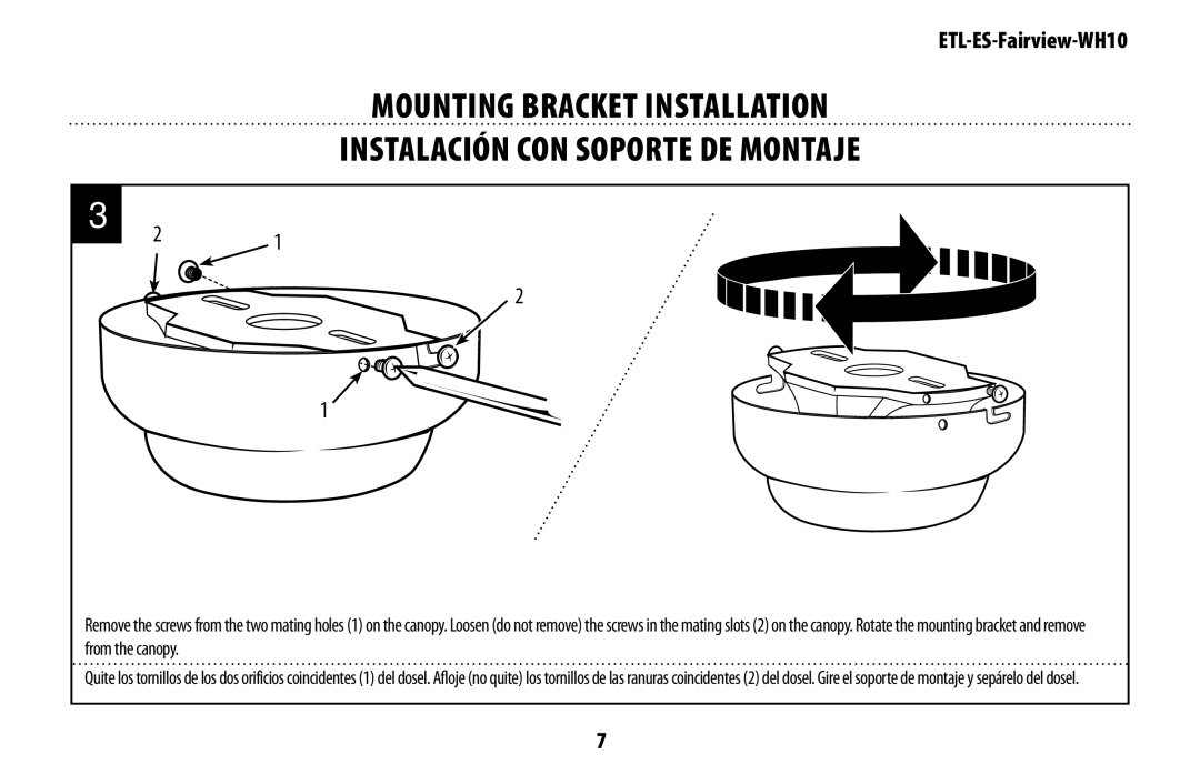 Westinghouse ETL-ES-Fairview-WH10 manual 