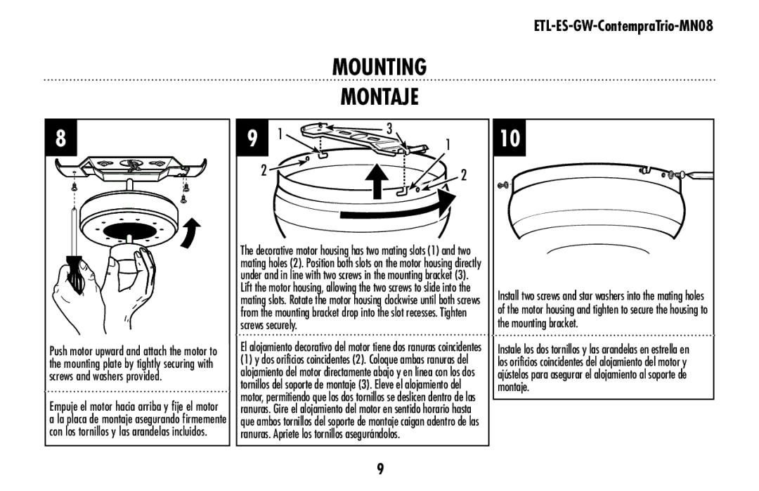 Westinghouse ETL-ES-GW-ContempraTrio-MN08 owner manual 