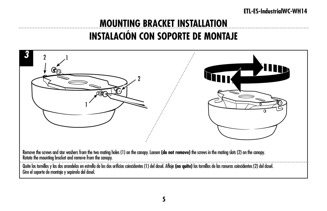 Westinghouse ETL-ES-IndustrialWC-WH14 owner manual 