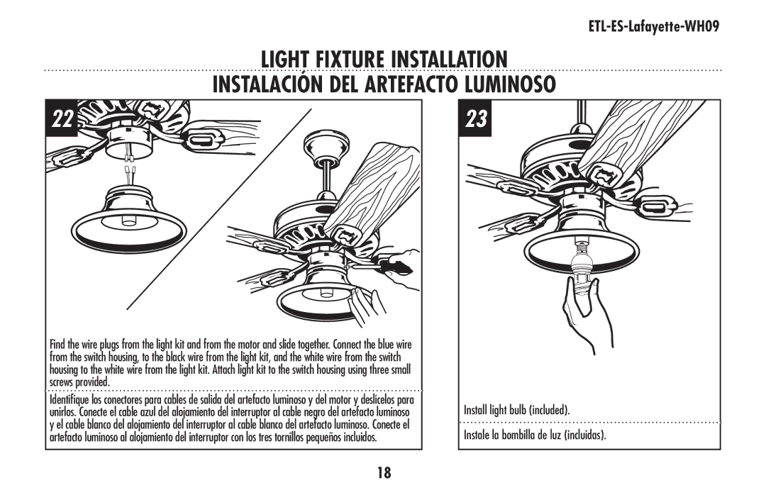 Westinghouse ETL-ES-Lafayette-WH09 owner manual 