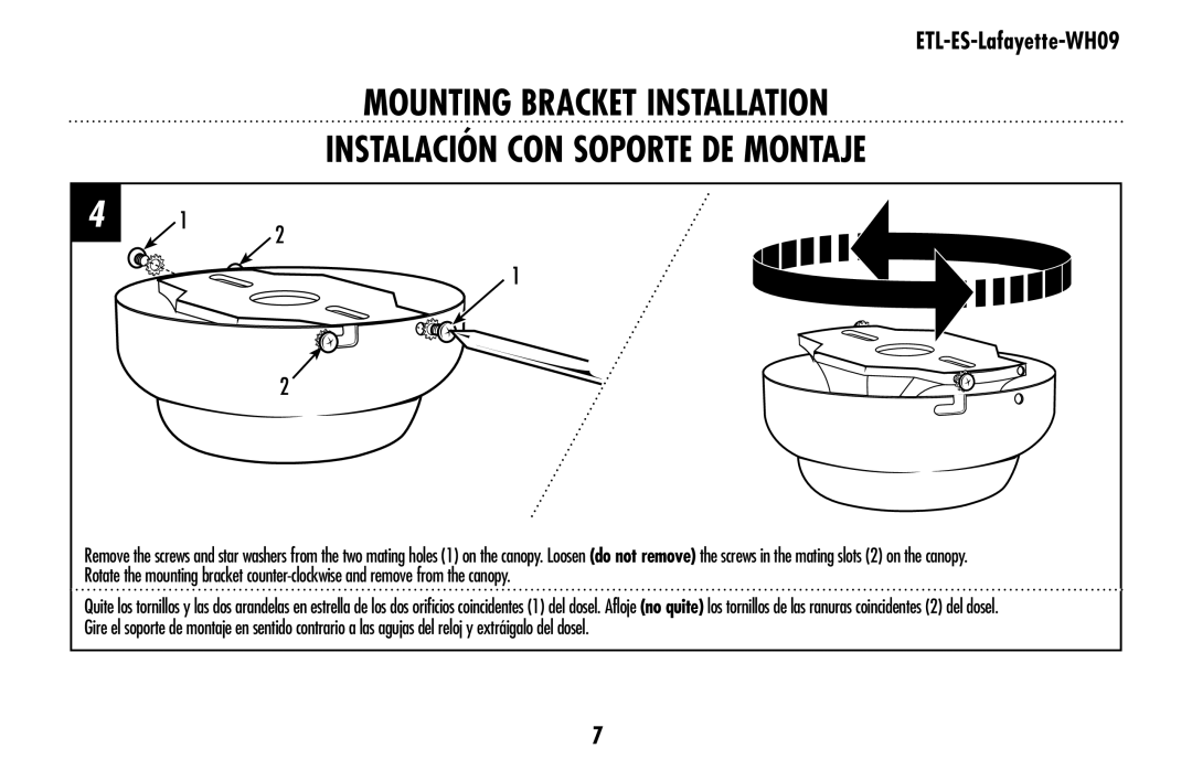 Westinghouse ETL-ES-Lafayette-WH09 owner manual 