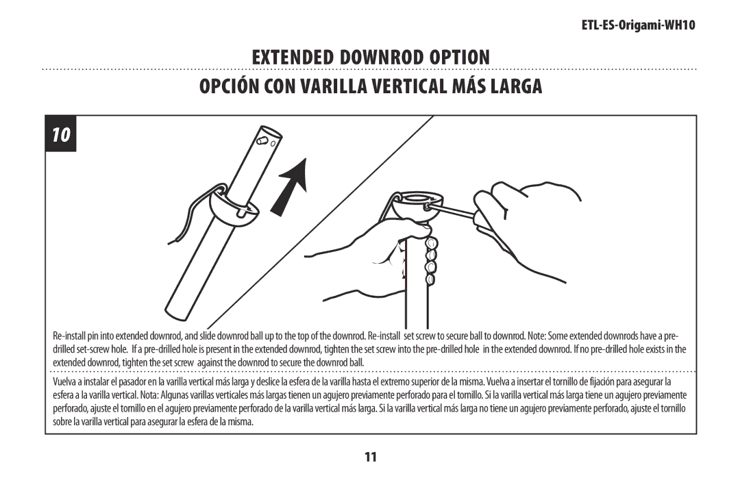 Westinghouse ETL-ES-Origami-WH10 owner manual 