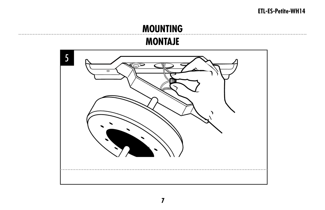 Westinghouse ETL-ES-Petite-WH14 owner manual Mounting Montaje 