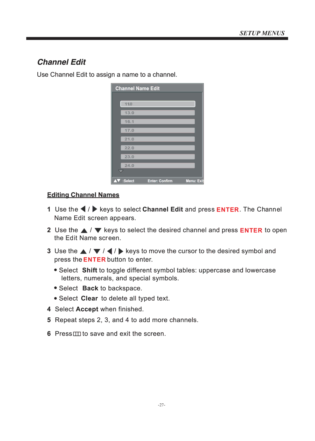 Westinghouse EU24H1G1 manual Enter 