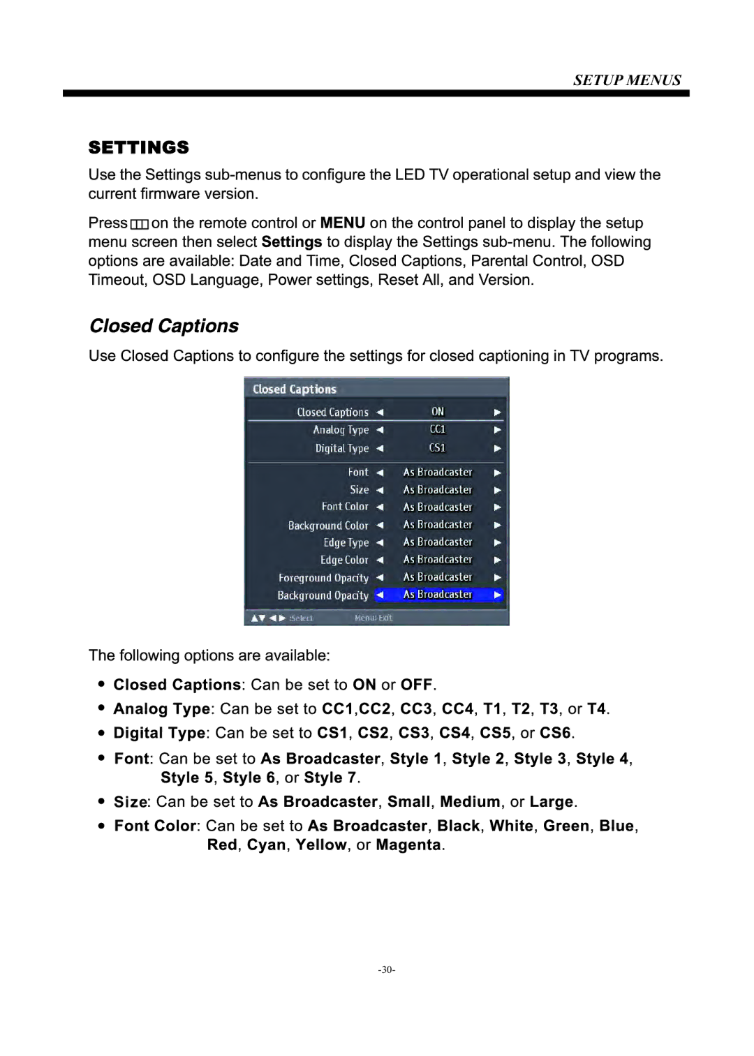 Westinghouse EU24H1G1 manual Size 