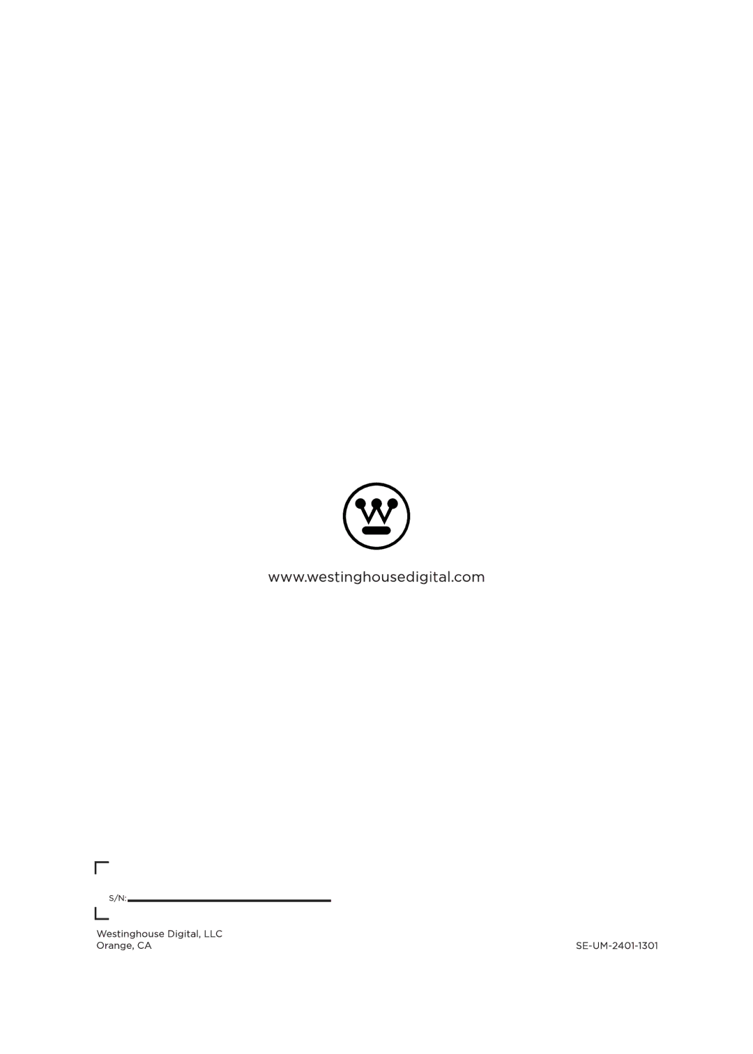 Westinghouse EU24H1G1 manual 