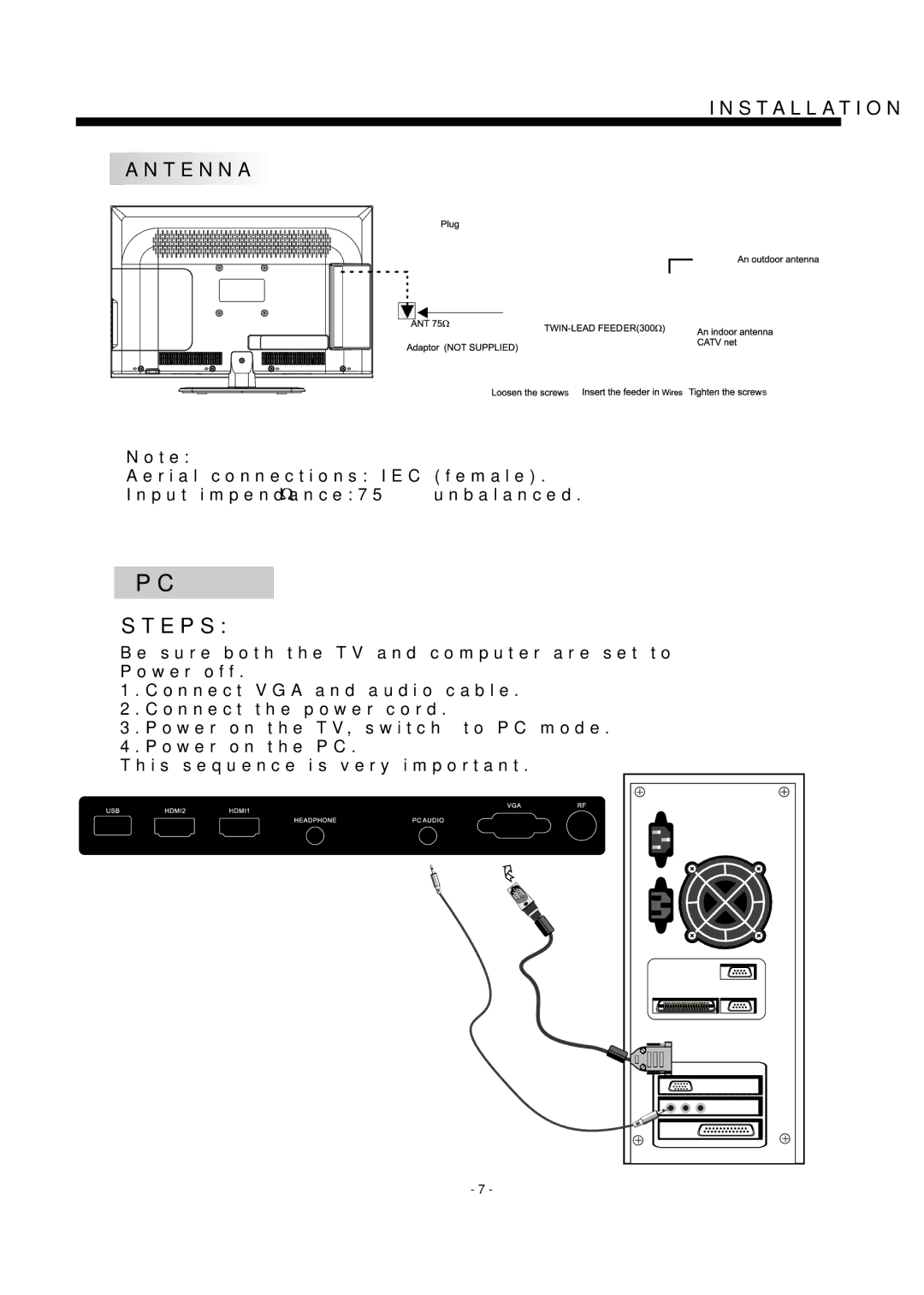 Westinghouse EU24H1G1 manual Steps 