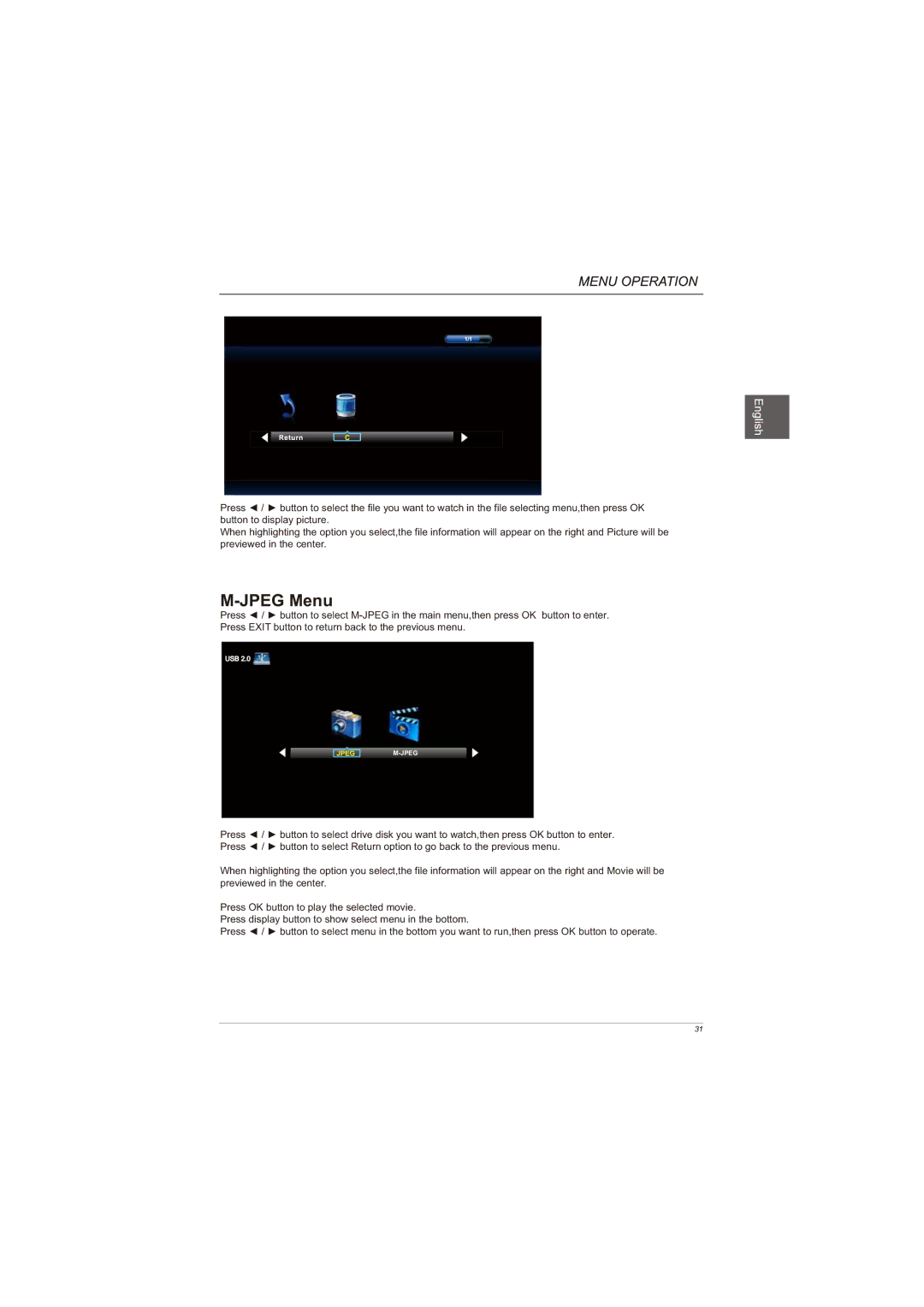 Westinghouse EUM24F1G1 user manual Jpeg 