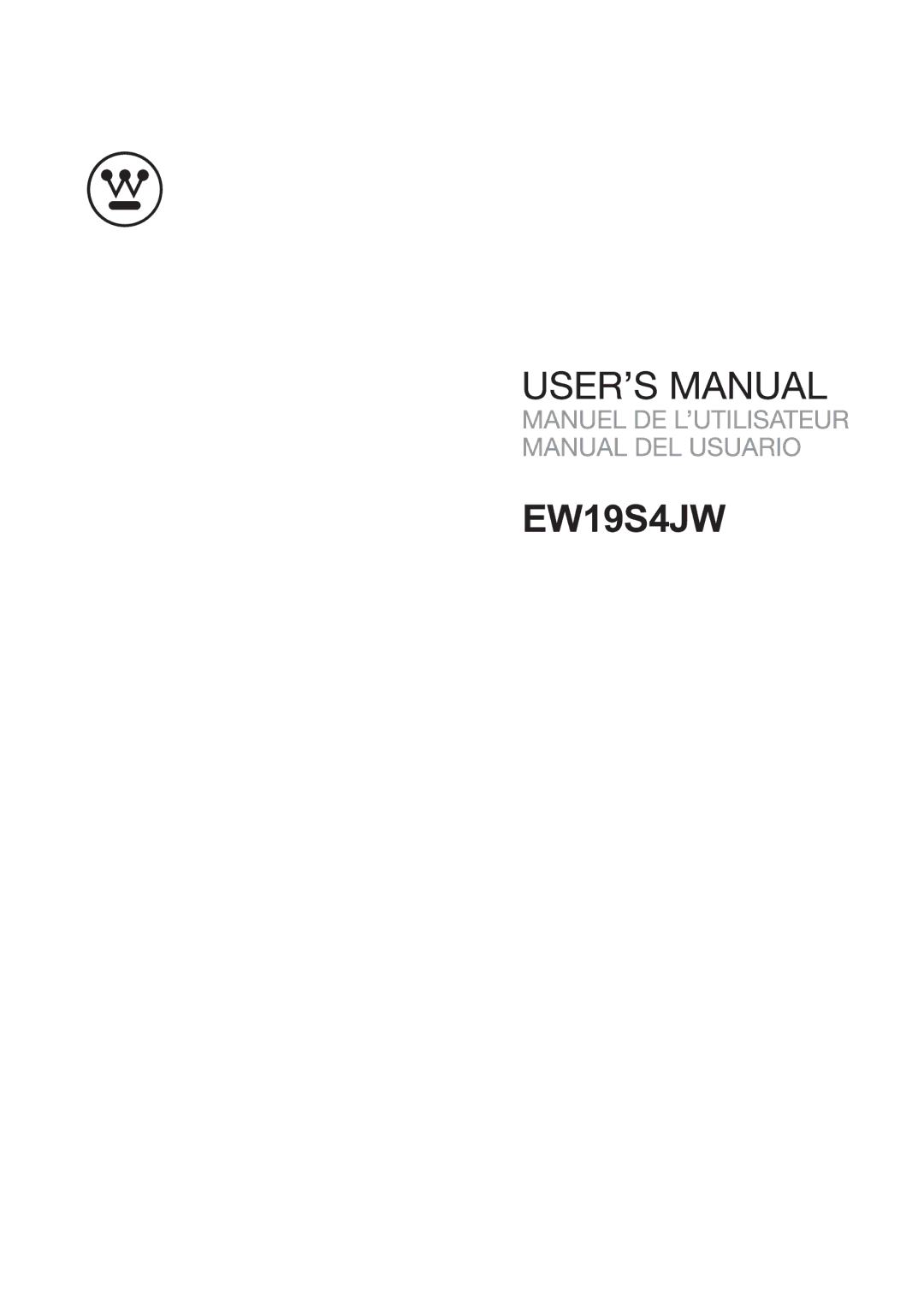 Westinghouse EW19S4JW manual 