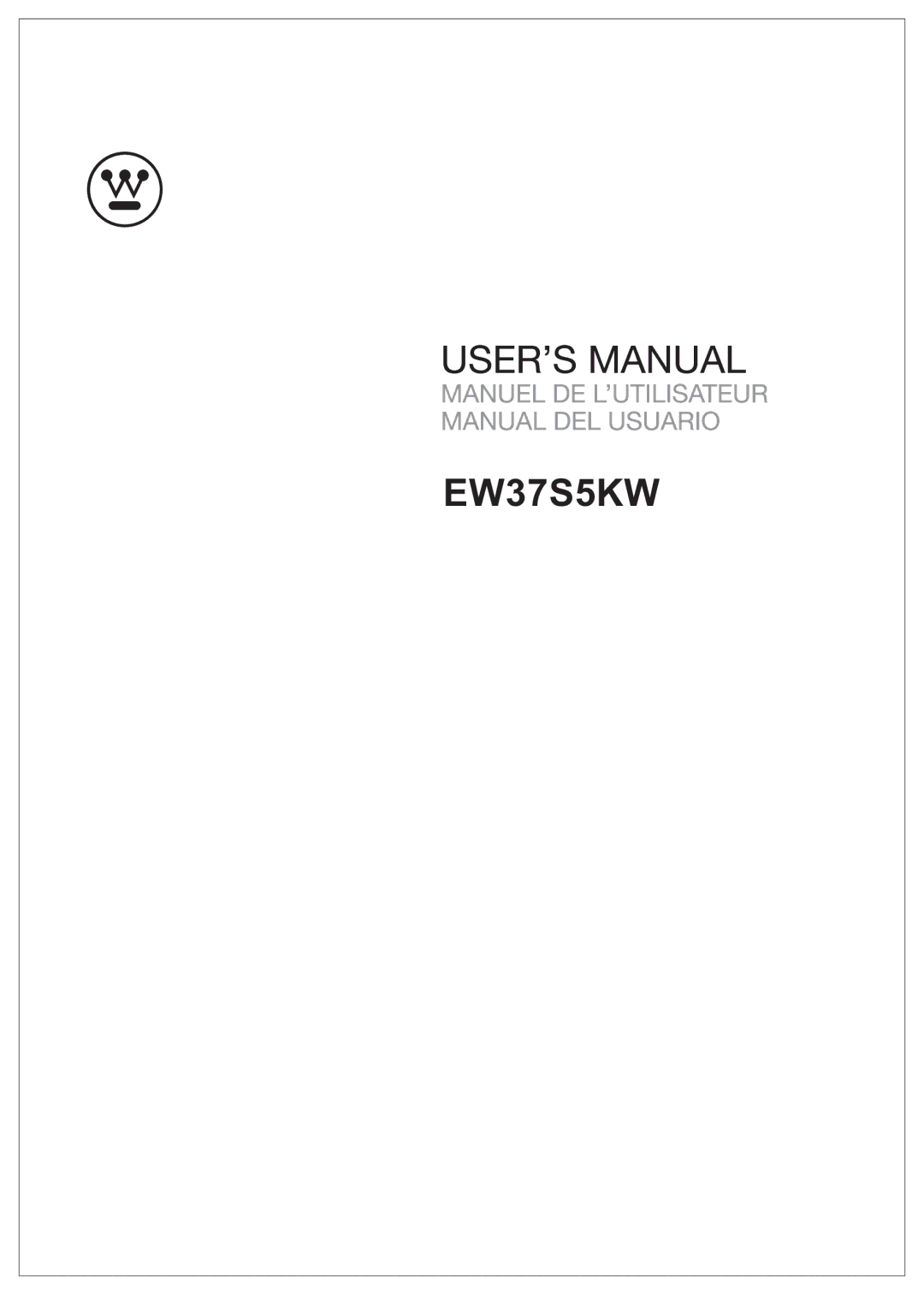 Westinghouse EW37S5KW manual 