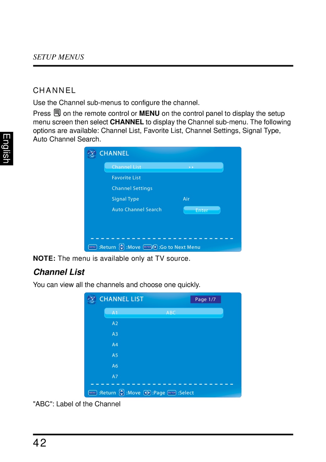 Westinghouse EW39T6MZ manual Channel List 