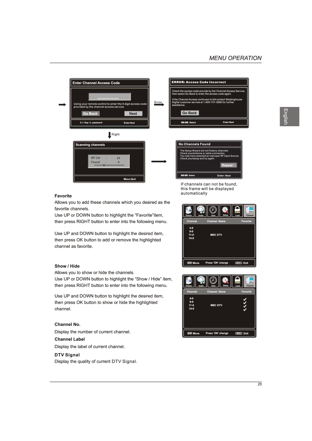 Westinghouse EW40T2XW manual 