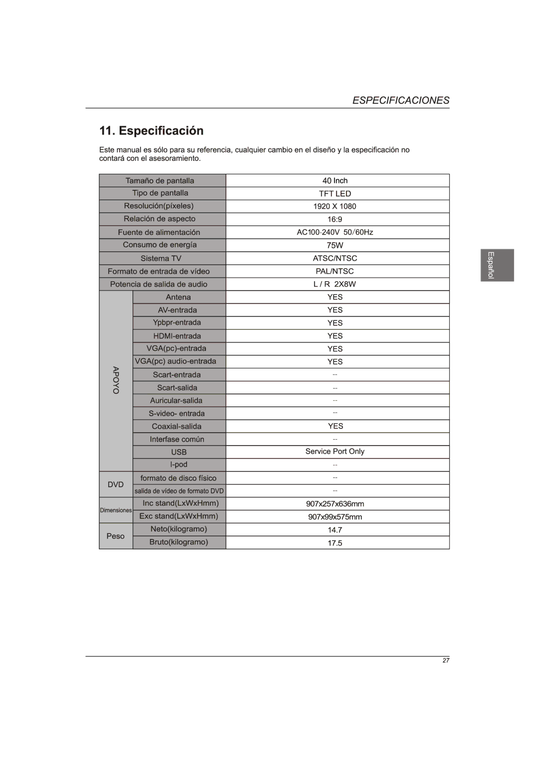 Westinghouse EW40T2XW manual 