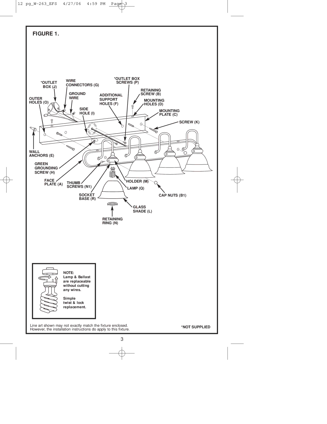 Westinghouse Indoor Lighting fixture owner manual Not Supplied 