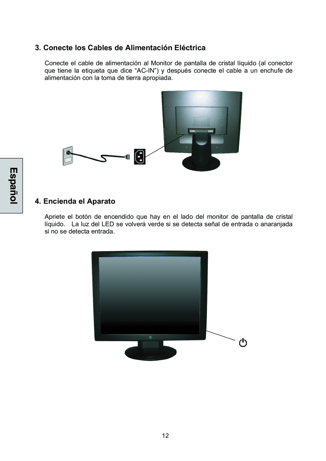 Westinghouse L2046NV manual Conecte los Cables de Alimentación Eléctrica, Encienda el Aparato 