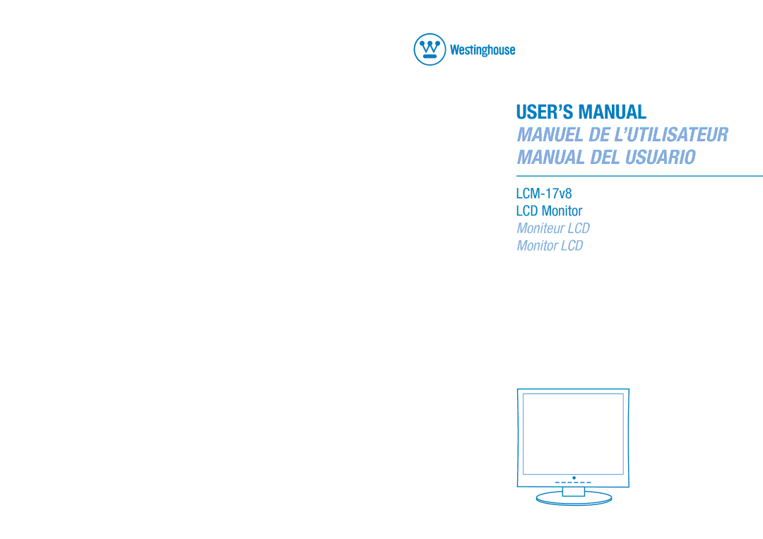 Westinghouse LCM-17V8 user manual USER’S Manual 