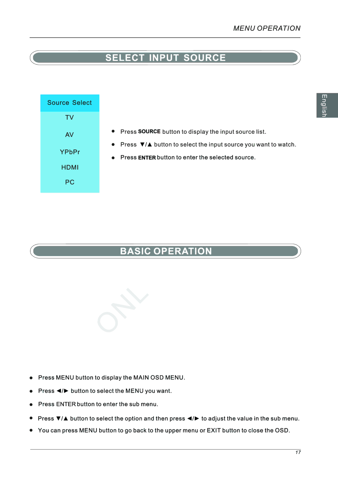 Westinghouse LED TV Set, LD-2240 manual 