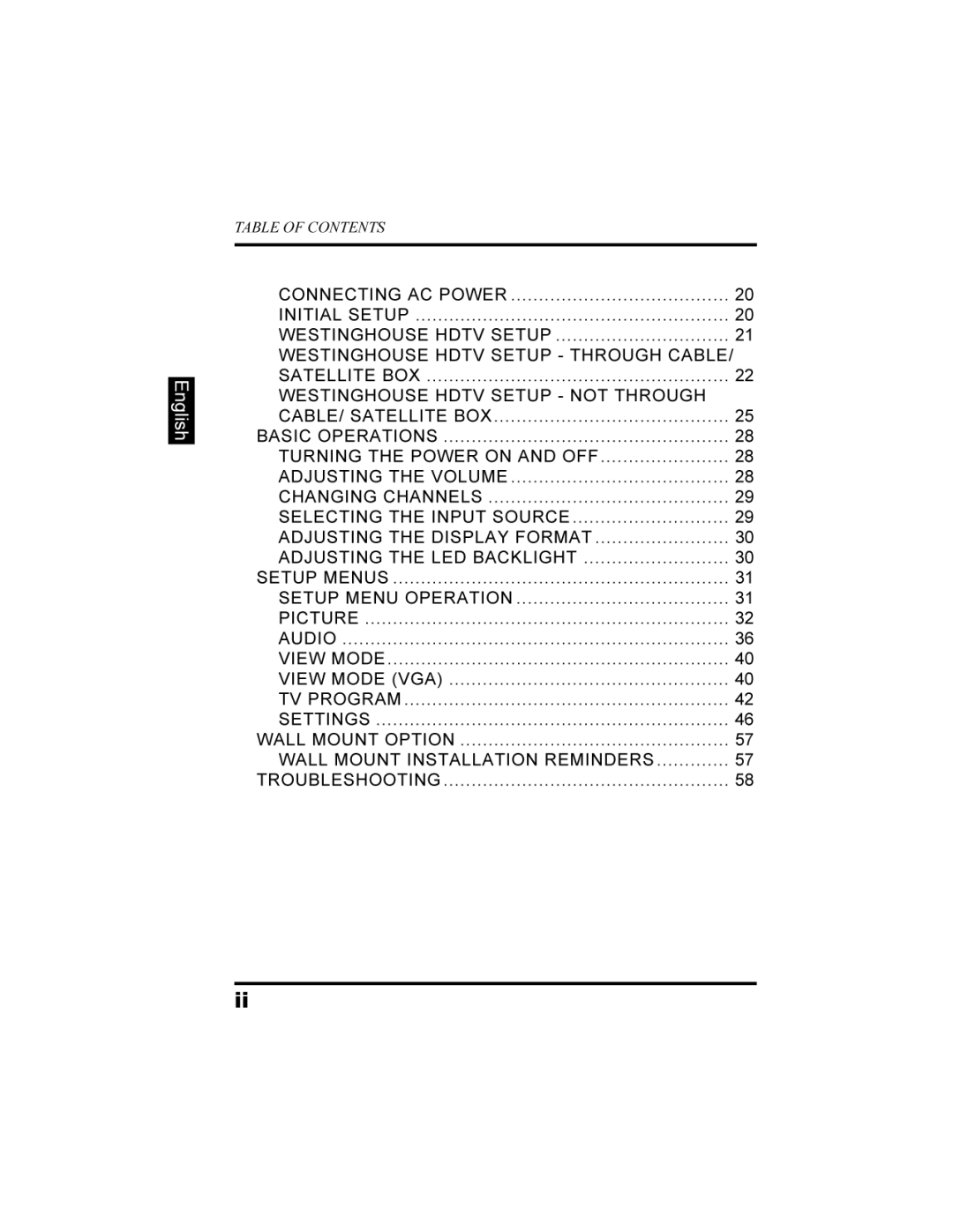 Westinghouse LD-3237 user manual 