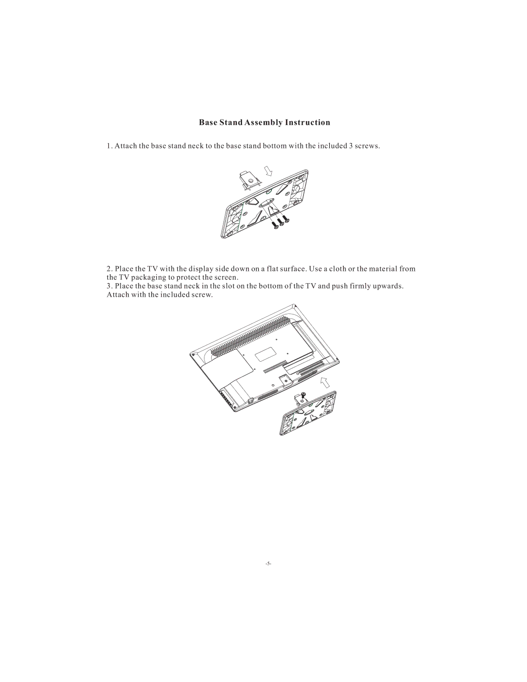 Westinghouse LD-3240 manual Base Stand Assembly Instruction 