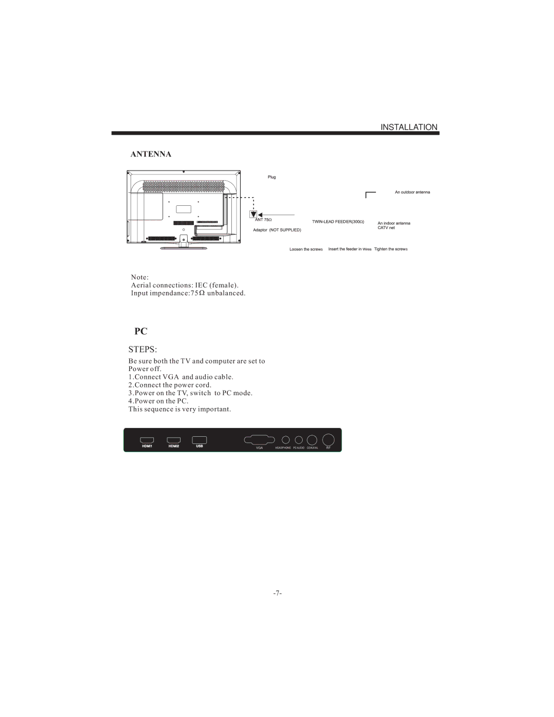 Westinghouse LD-3240 manual Steps 