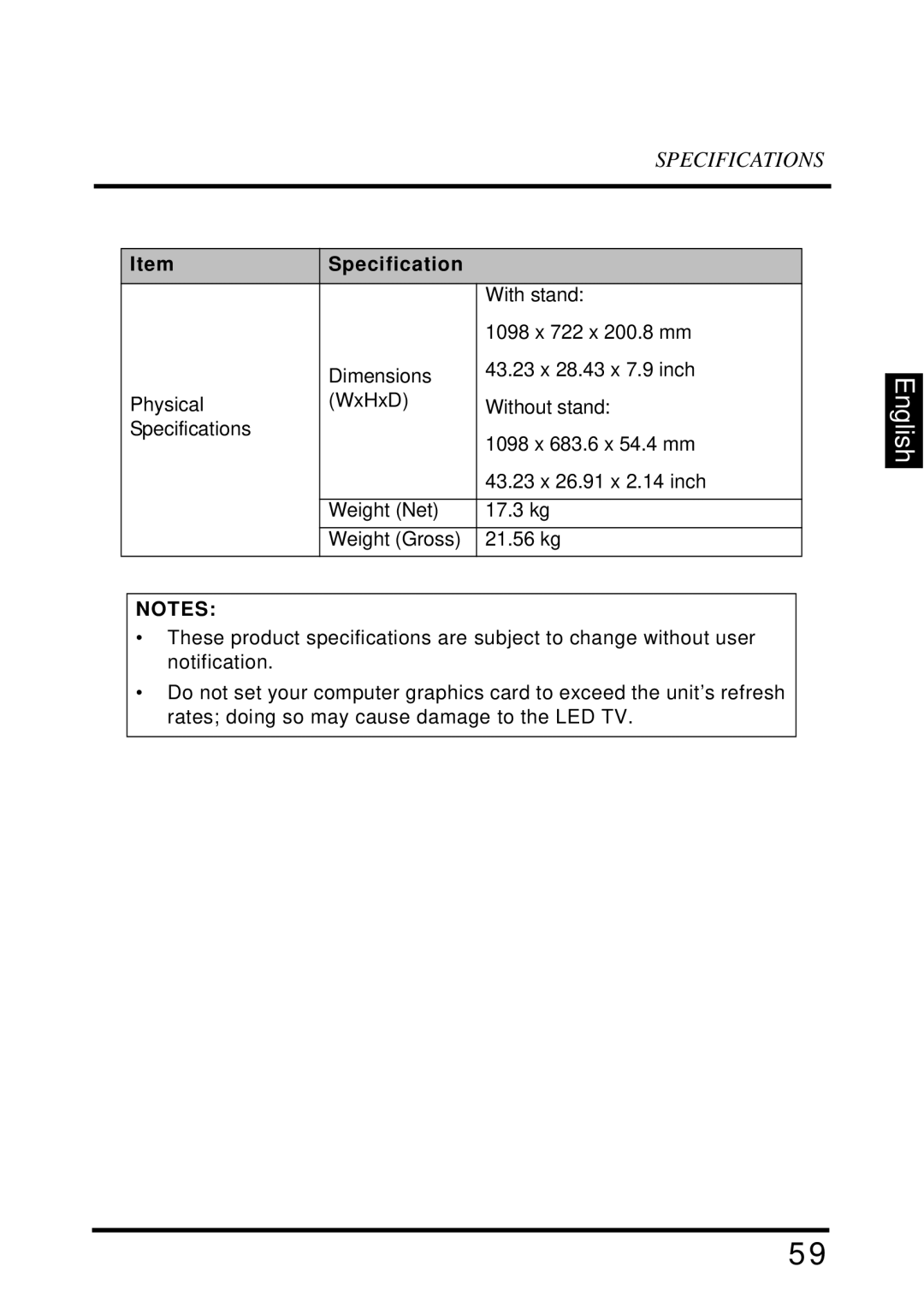 Westinghouse LD-4655VX manual English 