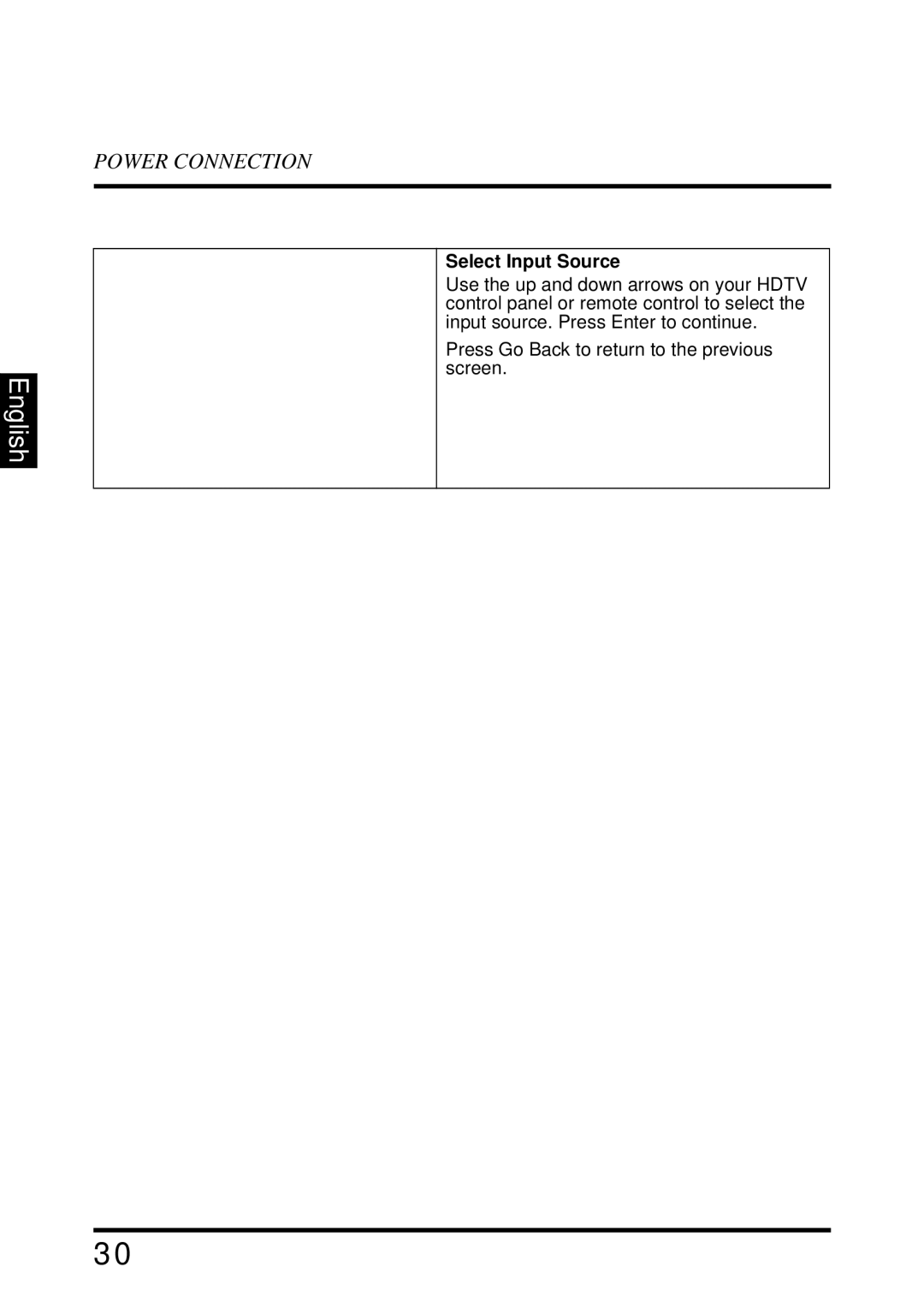 Westinghouse LD-4695 manual Select Input Source 