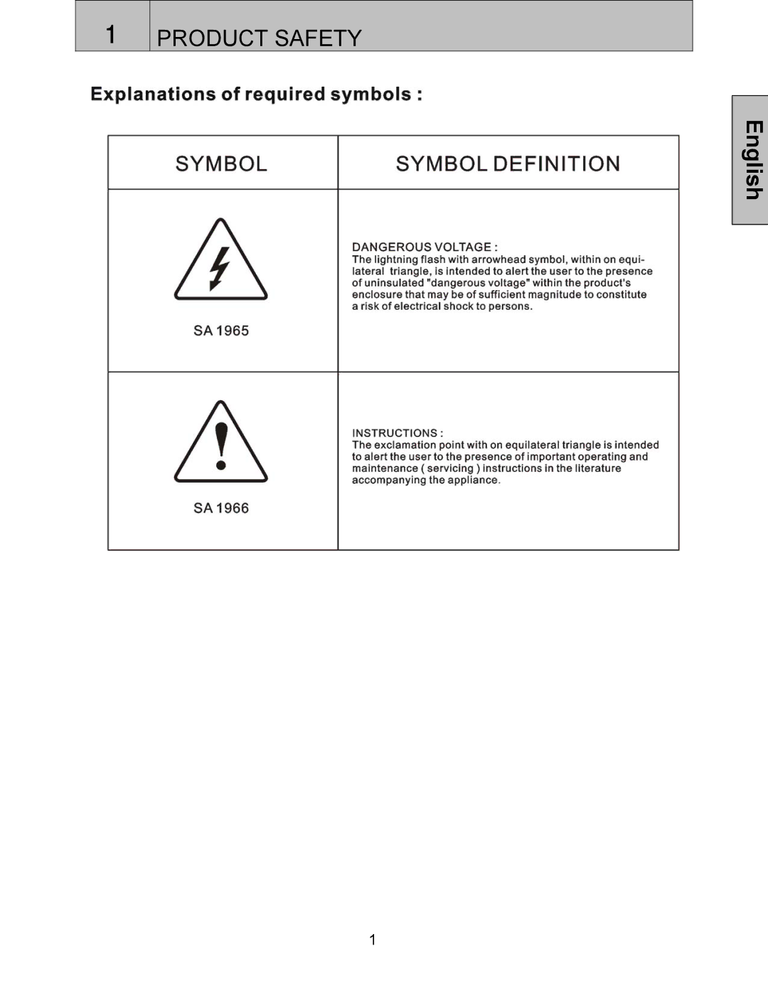 Westinghouse LTV-32w3 user manual Product Safety 