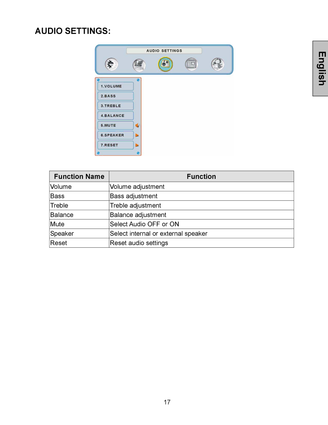 Westinghouse LVM-42w2, LVM-47w1 user manual Audio Settings 