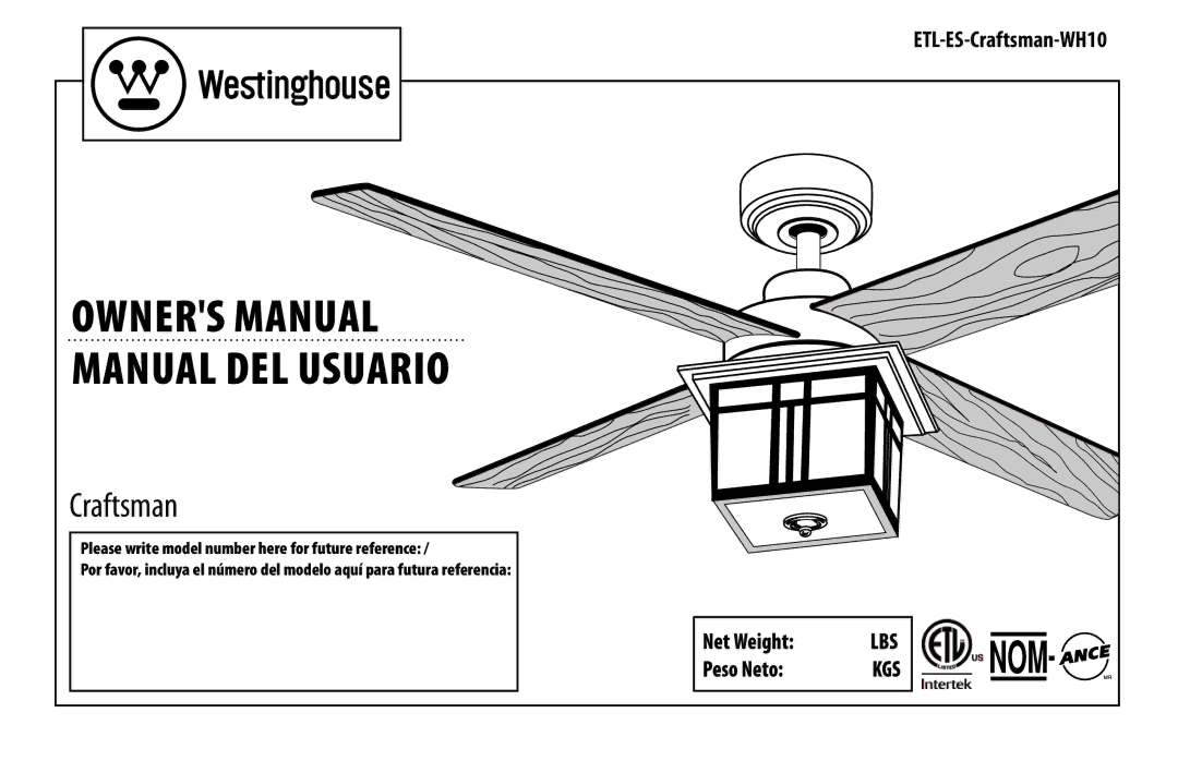 Westinghouse mh10 owner manual Manual del usuario 